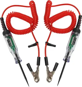 Automotive Test Light, 5-90V LED Digital  Tester Display with Voltmeter, Bidirectional Light Circuit Tester with Extended Spring Wire & Probe, Auto Electric Test Pen for ,  (2 Sets)