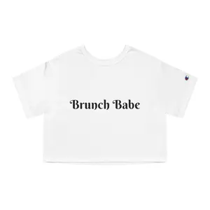 Brunch Babe Champion Women's Cropped T-Shirt unisex cotton