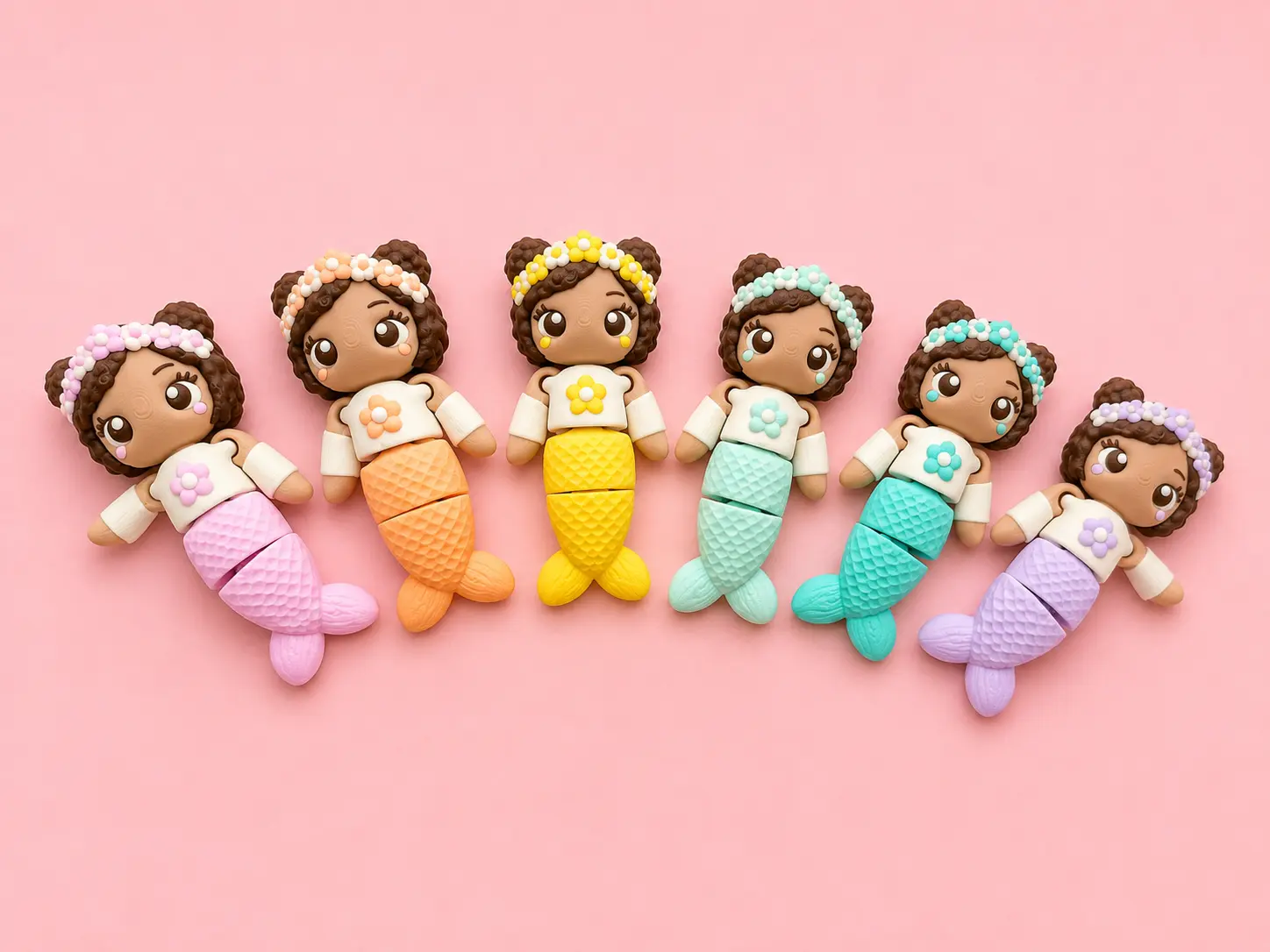 Pastel Mermaid Flexi Keychain🐚