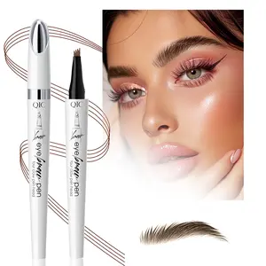 Long-lasting waterproof eyebrow pencil, micro-fork tip for soft defined brow shape, daily smudge-proof makeup tool, perfect for natural brow filling and soft glam evening makeup.