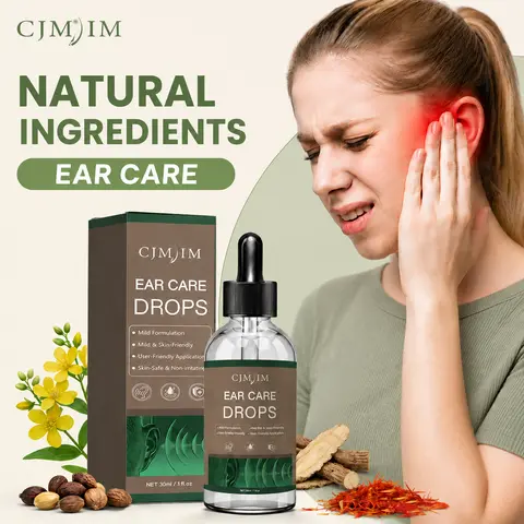 CJMJIM Tinnitus Relief Ear Drops 30ml, Earwax Removal and Ear Cleaning Drops, Helps Soothe Ear Ringing and Ear Discomfort, Daily Ear Hygiene Formula, Supports Healthy Ears, Gentle Ear Care for Adults
