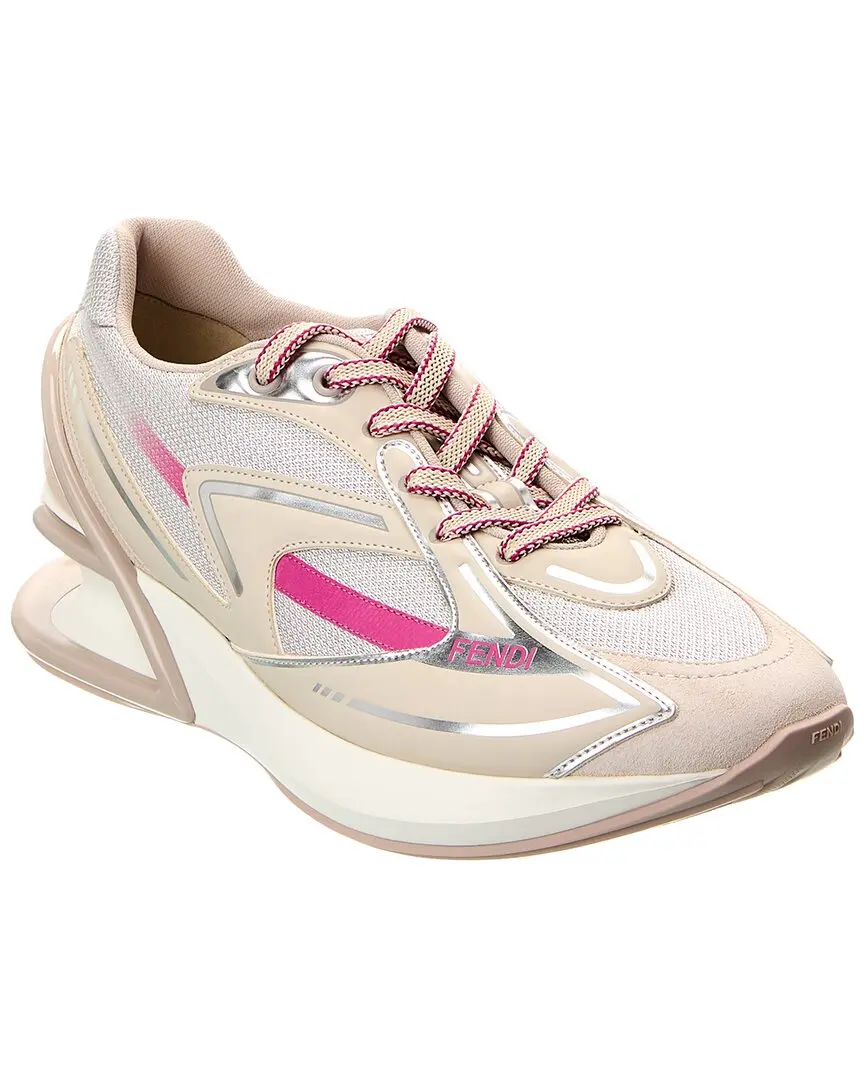 FENDI First 1 Tech Fabric & Leather Sneaker