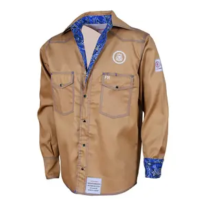 Khaki Blue Paisley