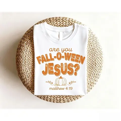 Retro Fall Religious Sweatshirt, Are You Fall-O-Ween Jesus, Womens Christian Shirt, Follow Jesus Shirt, Bible Matthew Shirt, Cute Thankful Shirt, Bible Verse Sweater, Cotton Round Neck Tee, Full Sizes, Full Colors, Womenswear