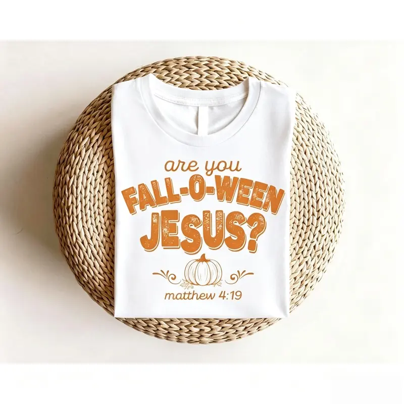 Retro Fall Religious Sweatshirt, Are You Fall-O-Ween Jesus, Womens Christian Shirt, Follow Jesus Shirt, Bible Matthew Shirt, Cute Thankful Shirt, Bible Verse Sweater, Cotton Round Neck Tee, Full Sizes, Full Colors, Womenswear