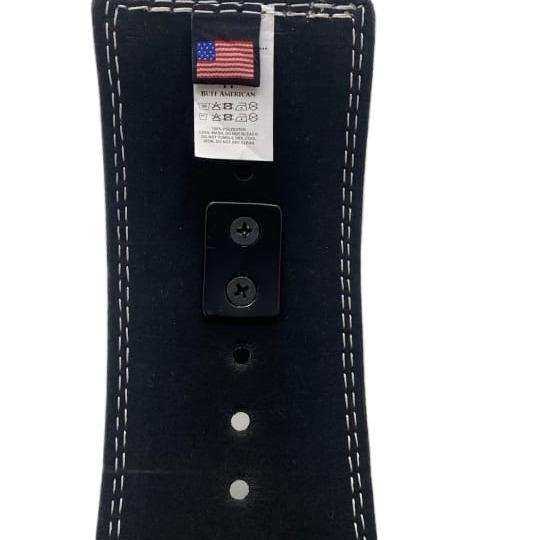 BUFF AMERICAN 10MM Lever Belt - Black, USAPL, USPA, IPL, IPF Approved, Adjustable Lever Buckle Attachment, Height 4 Inches, Thickness 0.394 Inches