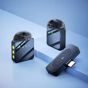 Wireless lavalier microphone set, a USB rechargeable lavalier microphone set including a Lightning adapter, suitable for video recording, teaching, interviews, podcasts, meetings, and vlogging. #FeaturedRecommendation