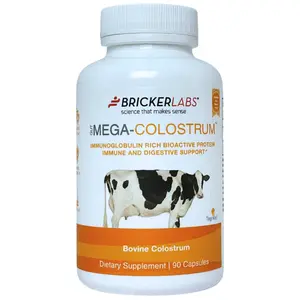 Mega-Colostrum capsules for Gut Health, Immunity, Hair & Skin | 1000mg Bovine | 40% IgG | Bioactive Power | 45 servings