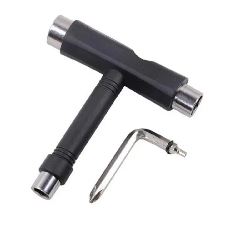Skateboard Tool - T-tool - Tune Your Complete Skateboard with 9/16 3/8 1/2" Sockets & Removable Allen Phillips Head Screwdriver,skateboarding stuff