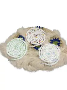 Punk Style Colorful Fluffy Ball Shoelaces Rainbow Polka Dot Fuzzy Daisy Flower 6mm Thick Rope for Sneakers & Casual Shoes