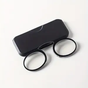 Never-Lose Nose-Clip Reading Glasses with Case - Mini (Smaller than Credit Card) Lightweight Magnifying Eyeglasses, Portable for distance Vision & Blocking, for & seniors on-the-Go,christmas