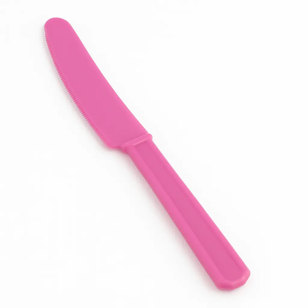 Bright Pink Plastic Knives - Economy Pack - 7.5 in.