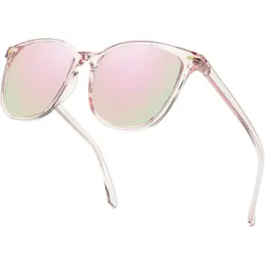 Polarized Sunglasses for Women, Square Mirrored Trendy Shades with UV Protection Reduce Glare Sun Glasses