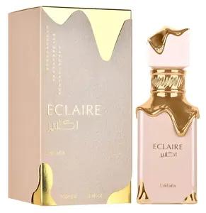 Lattafa Eclaire By Lattafa 3.4oz EDP Spray for Women Floral Arabian Fragrance with Caramel Milk Sugar Top Notes & Vanilla Praline Musk Base Notes Unisex Eau De Perfum