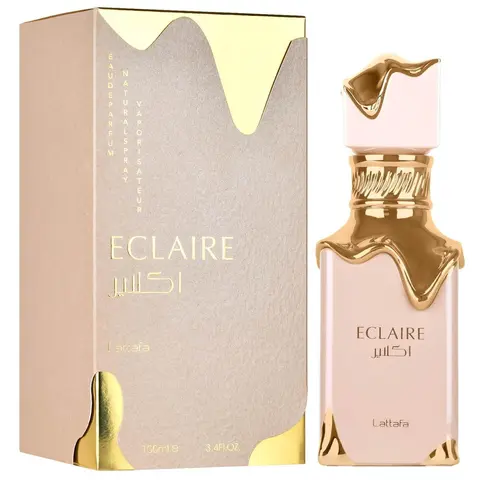 Lattafa Eclaire By Lattafa 3.4oz EDP Spray for Women Floral Arabian Fragrance with Caramel Milk Sugar Top Notes & Vanilla Praline Musk Base Notes Unisex Eau De Perfum