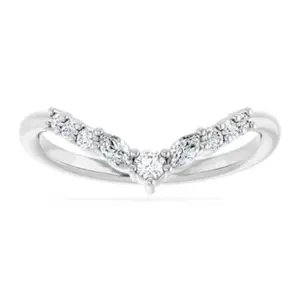 1/4Ct Marquise Cut Wedding Ring Anniversary Band 14k Gold Lab Grown