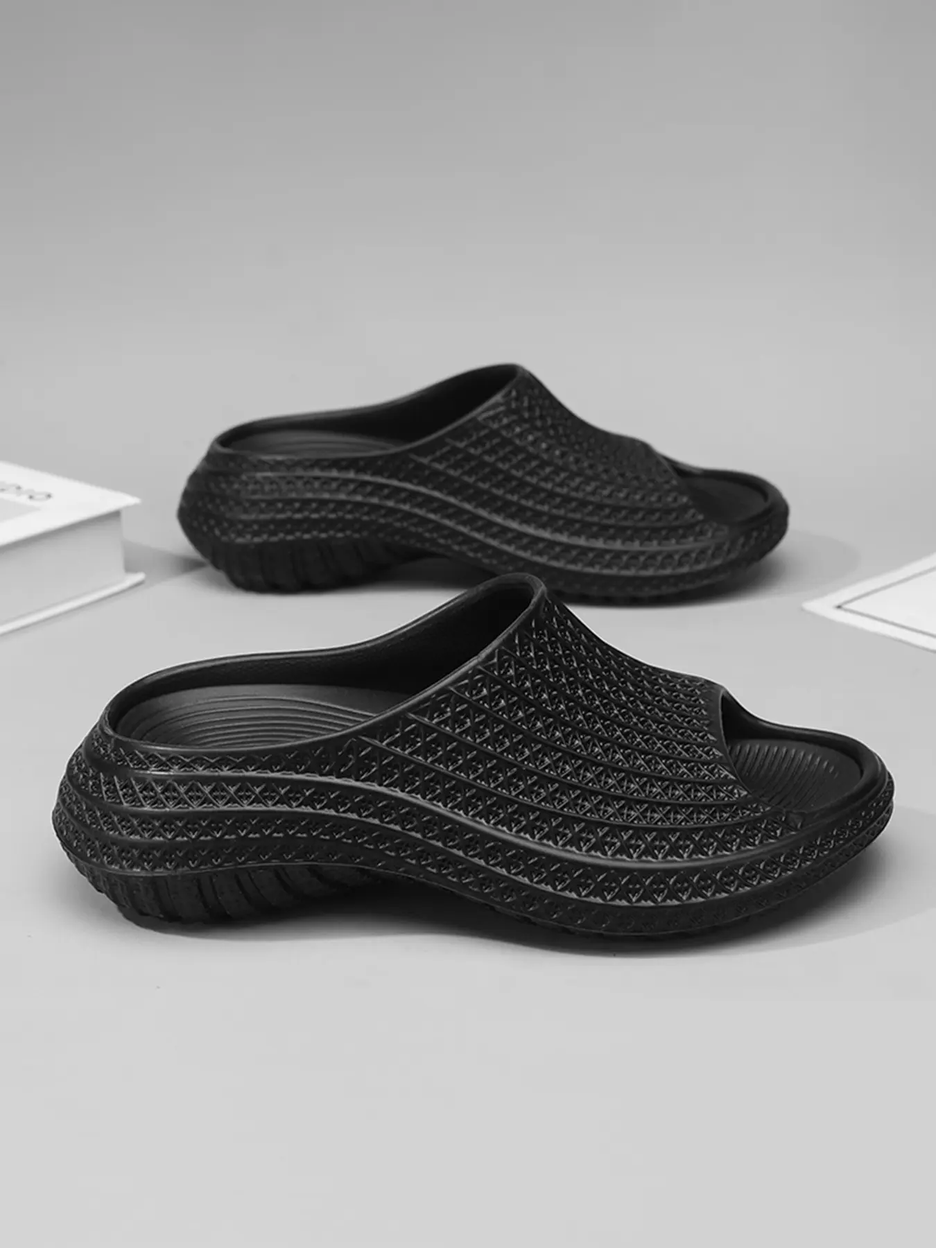 Men's Summer Indoor Home Funny 3D Texture Peanut Slippers, Sporty Cool Slip-On Shoes, Comfortable Casual Footwear for Men