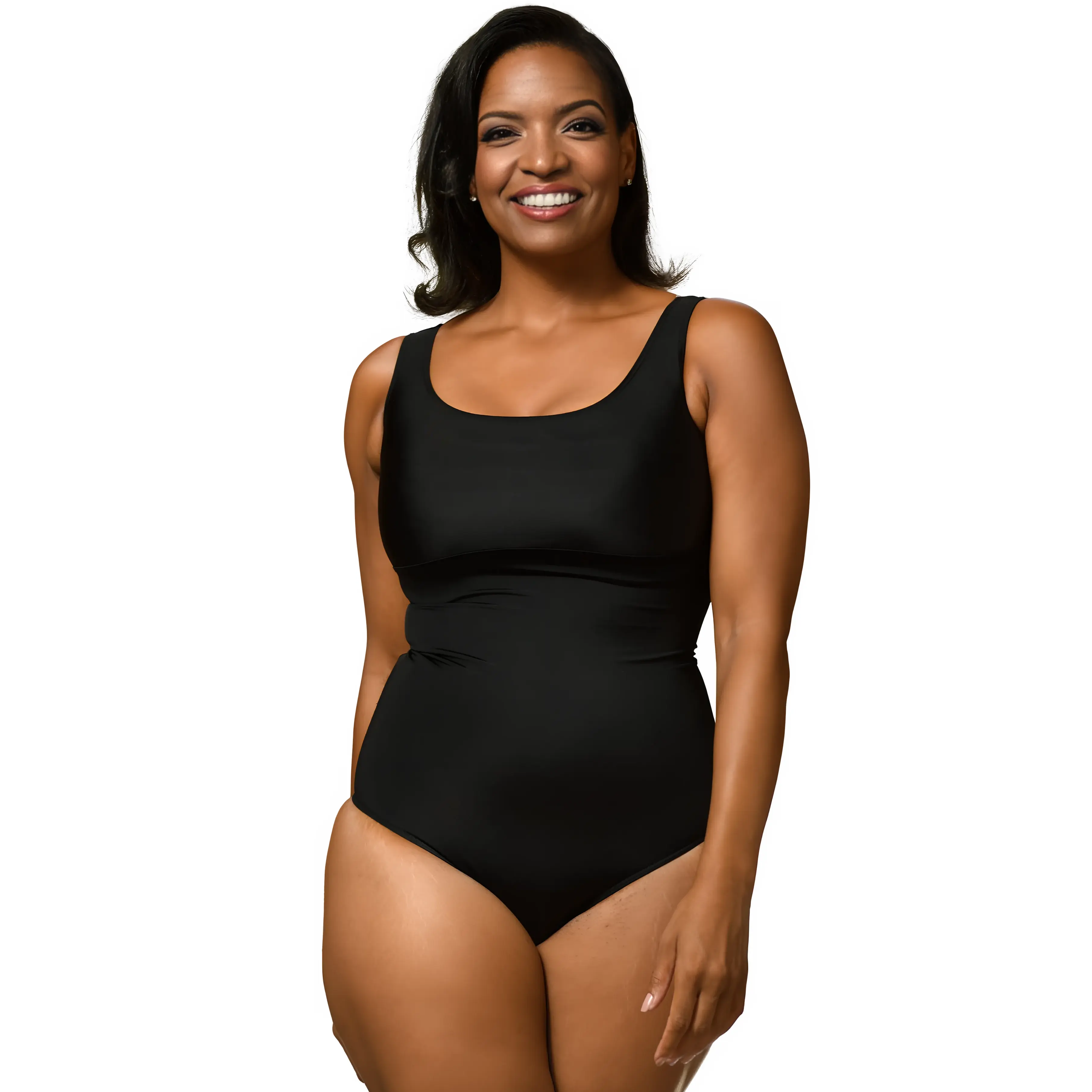 INSTANTFIGURE Tank Brief Bodysuit WBS006 Compression Shapewear - Full Body Shaping Tank Suit, Soft Nylon Spandex Blend, Daily Wear And Layering, Instant Slimming And Tummy Control, Hourglass Silhouette Enhancement, Comfortable All Day Support, Made In USA