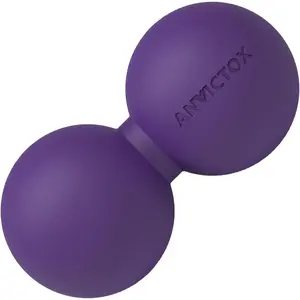 Peanut Massage Ball,Double Lacrosse Ball for Neck and Back,Medium Density Myofascial Release Massager Ball for Deep-Tissue Massage Muscle Knots Yoga Therapy(Purple)