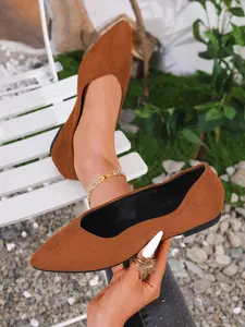 Women's Solid Color Pointed Toe Flats, Soft Rubber Soles Comfortable Slip-On, Versatile Commuter Shoes for Work and Daily Wear, Casual Shoes