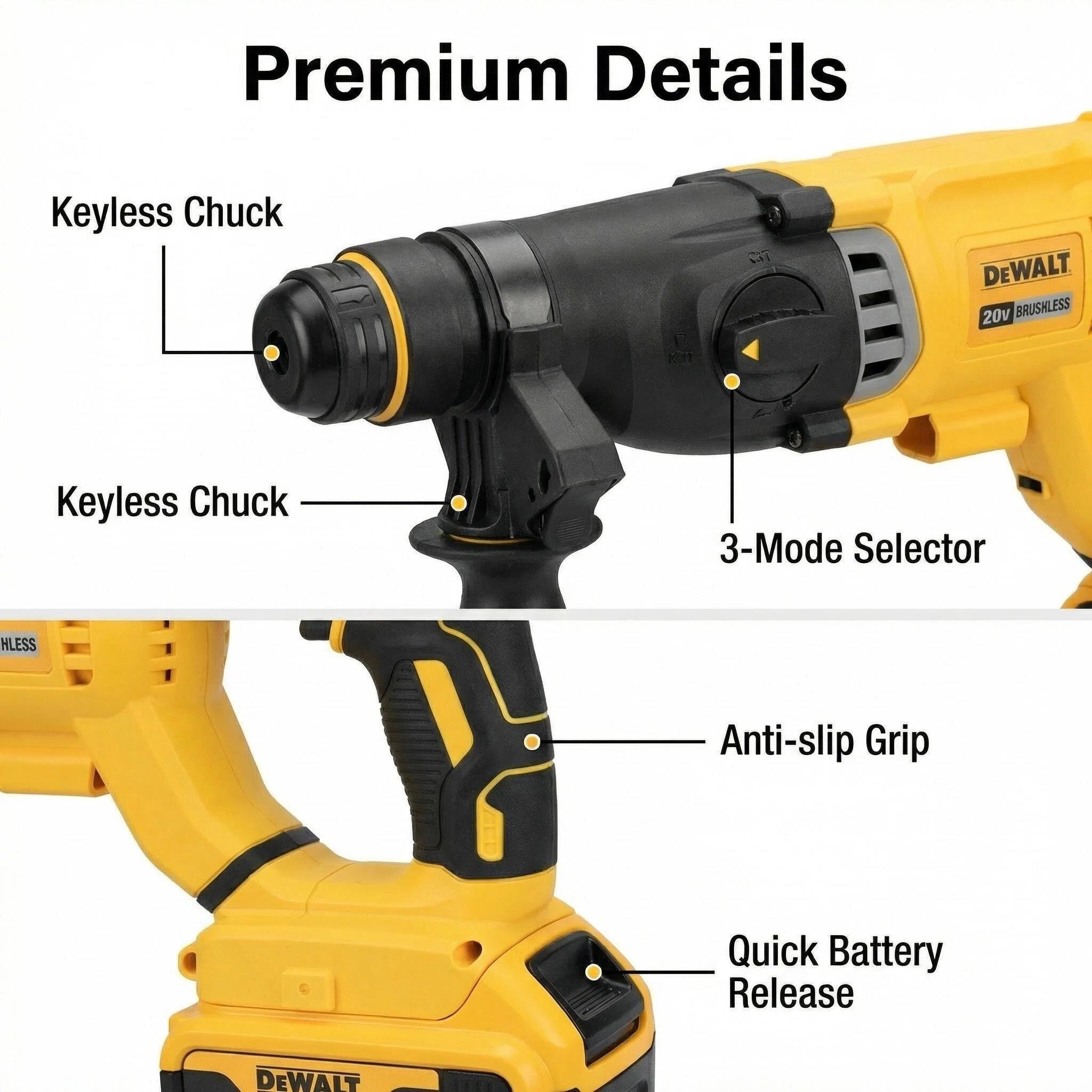 DEWALT DCH263 Rotary Hammer 20V Brushless 3.0J diy task