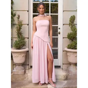 Cider Bandeau Lace Up Maxi Dress With Scarf SwimWeek