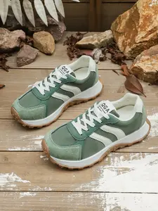Spring Autumn Four-Season Bestselling Sports Shoes, Round Toe Zebra Stripe Design, Comfortable Anti-Slip Thick Sole, Casual Women's Sneakers