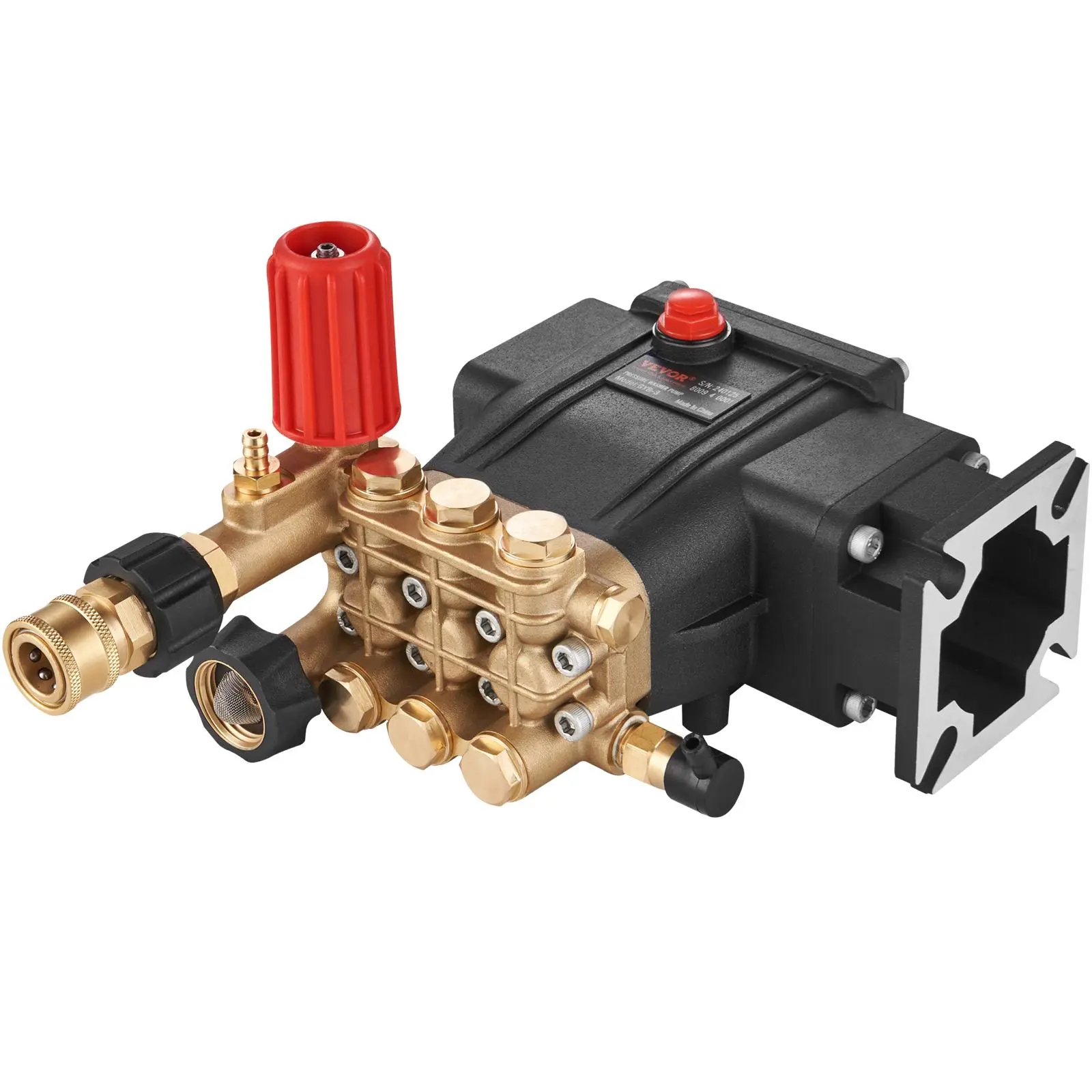 【summerfinds】VEVOR Pressure Washer Pump, 3/4" Shaft Horizontal Triplex Plunger, 3700 PSI, 2.5 GPM, Replacement Power Washer Pumps Kit, Parts Washer Pump, Compatible with Simpson MorFlex Models 40224, 40225, 40226