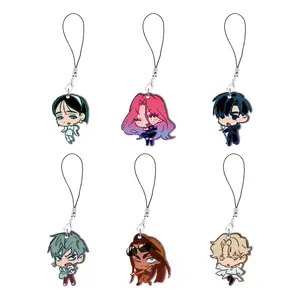 Anime Alien Stage Mobile Phone Charms Cartoon Acrylic Small Pendant Alien Stage Phone Chain Key Ring Keychain Fans Gifts