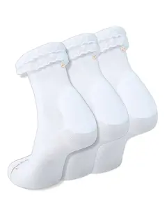 Shezza Padded Lace Sock Bundles for Women - Foam-Padded for Comfort & Style - 3 or 6 Packs - Perfect for Loafers, Mary Janes, Boots - Support Female-Owned Business