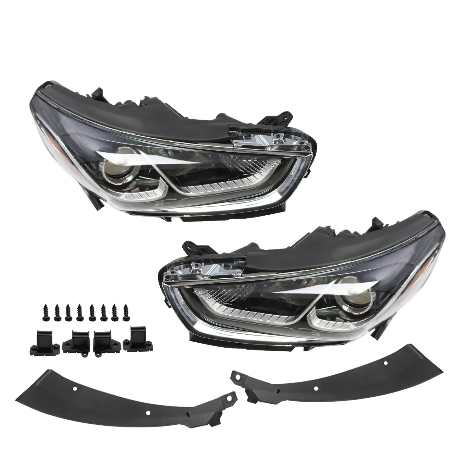 Nakkaa Halogen Automotive Headlight Assemblies - 1-Pair Left & Right Headlight Kit For 2018-2020 Hyundai Sonata, With Included Light Bulbs ,Optional Specifications