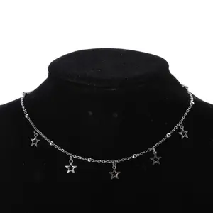 Necklace Star Pendant Necklaces Hollow for Wedding Party Daily