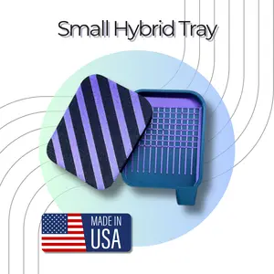 Diamond Painting Tray with Sliding Door & Lid | 3D Printed Drill Tray | No Spill Spout | Small 3x2 Tray