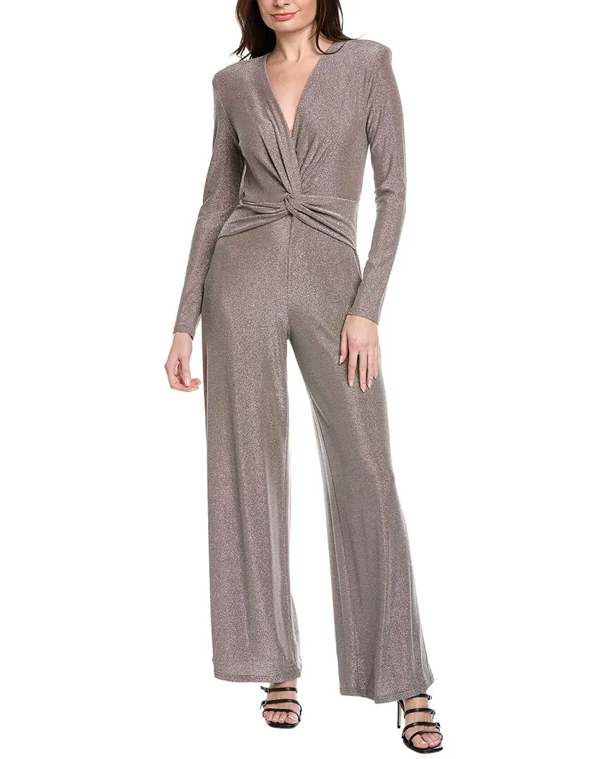 Joseph Ribkoff Ruched-Front Metallic Jumpsuit