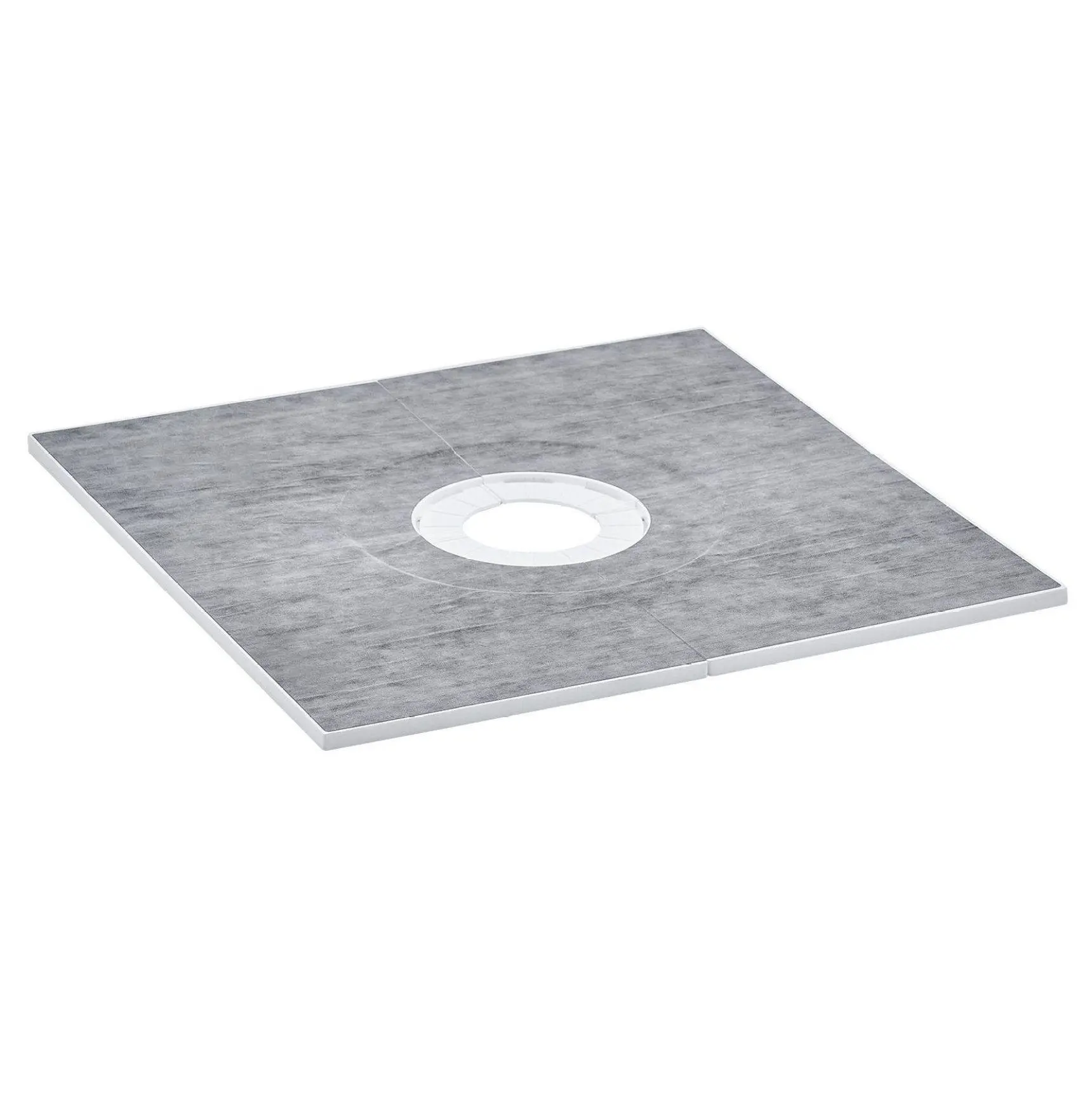 Shower Curb Kit 36x36, Shower Pan Kit with Center Drain, Lightweight Shower Base Installation Kit, Waterproof Shower Tray with Cloths & Slope Sticks for Bathroom 36 x 36 inch Central