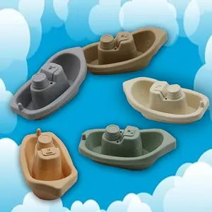 5pcs Children's Bathroom Stacking Toys, Educational Parent-Child Interactive Toys, Summer Water Play Stacking Boats, Floating Boat Bath Toy Set with Water Play Toys for Boys and Girls