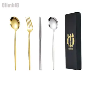 304 Stainless Steel Reusable Utensils Set With Case, Portable Travel Cutlery Flatware, Eco Friendly Zero Waste Essentials, Back to School 2026 for Home Office Camping Picnic