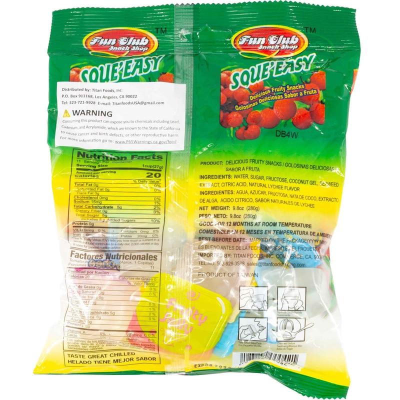 Squeeasy Fruit Jelly Cups Bag Packed – Assorted, Mango & Lychee
