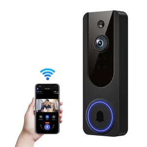 Smart Wireless Video Doorbell Camera, Ai Human Detection, 2.4g WiFi, Two-Way Audio, Battery Rechargeable, Night Vision, Real-Time Alerts, Home Security System