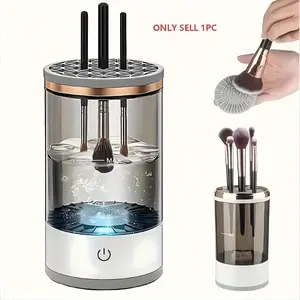 1pc makeup brush cleaner, beauty cleaning tool.USB power supply. With a variety of drying/storage functions, it is suitable for makeup brushes of various sizes and is an essential tool for women's makeup, Makeup Brush Organizer