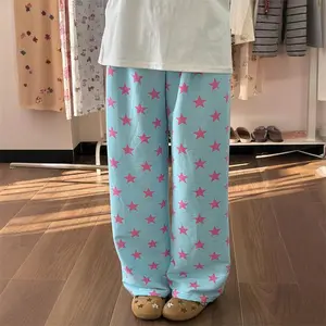 Anime JOJO STEEL BALL RUN Jonathan Joestar Cosplay Pants Costume Blue Casual Pants Summer Home Pajamas Clothes