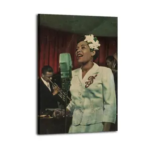 Billie Holiday Great Wall Art, Canvas Poster, Cute And Vibrant Poster for Bedroom, Dorm, A Perfect Gift Idea for New Year Home Decor
