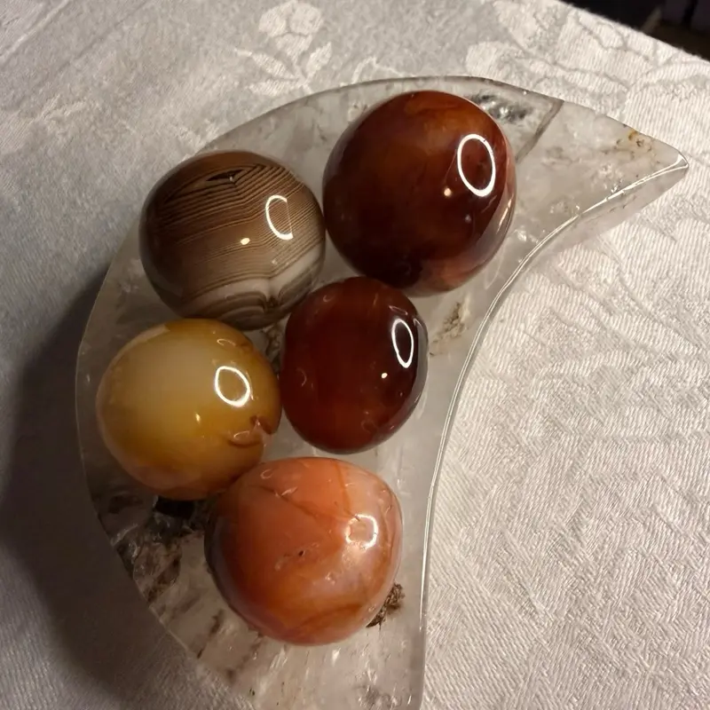 Carnelian Sphere - Natural Polished Crystal Sphere for Meditation, Home Decor