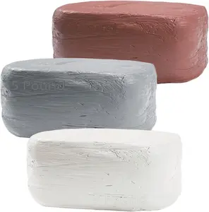 Stone Air-Dry Clay 15LB wih 3 Colors White, Gray & Terra Cotta 5lb Each- Ideal for Beginners and Advanced Sculptors All-Purpose Modeling Clay (White, Gray & Terra Cotta)