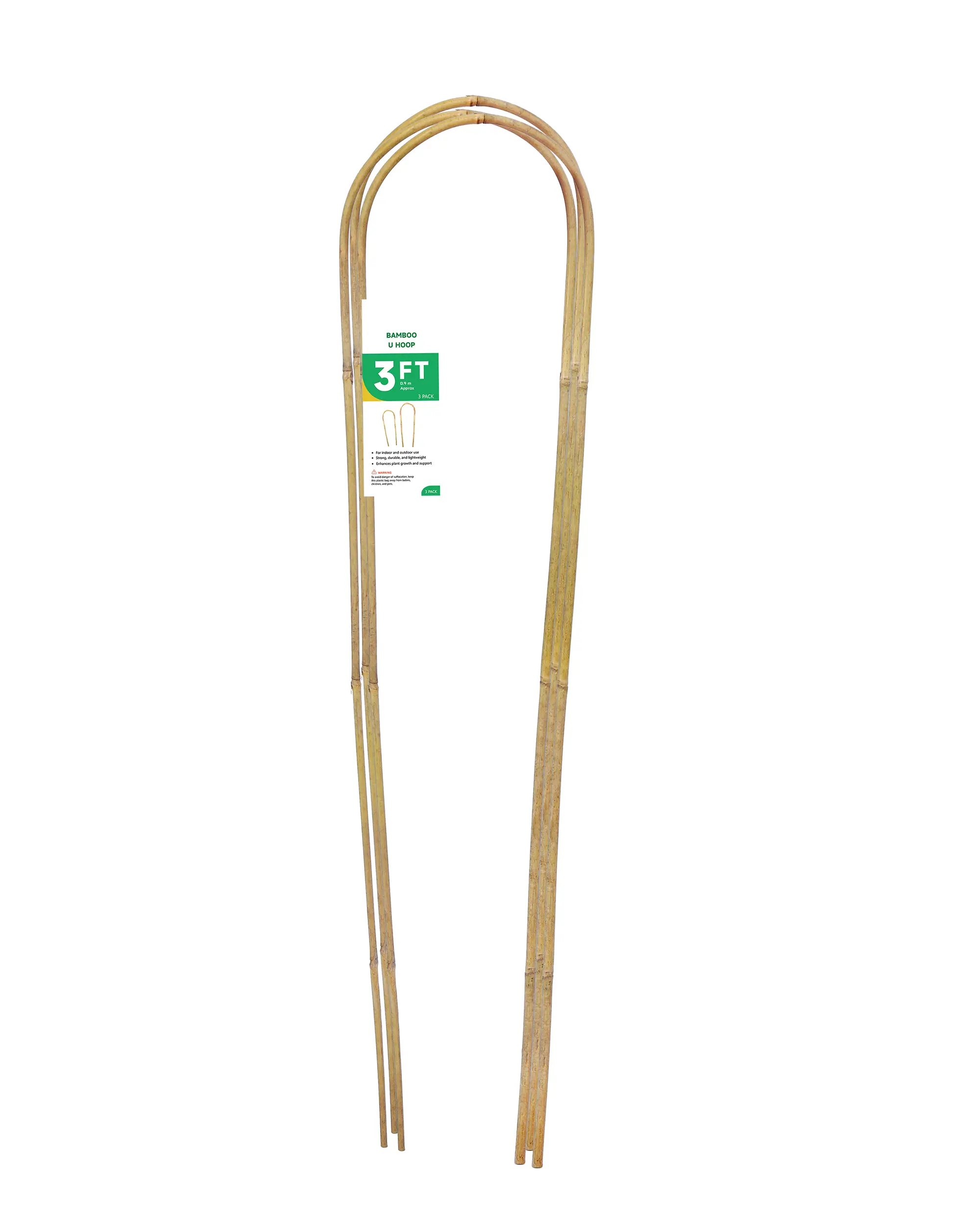 3ft Bamboo U-Trellis – Natural Garden Support for Climbing Plants & Flowers (3pcs)