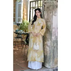Golden Phoenix Modern Vietnamese Ao Dai | Áo Dài Cách Tân N11