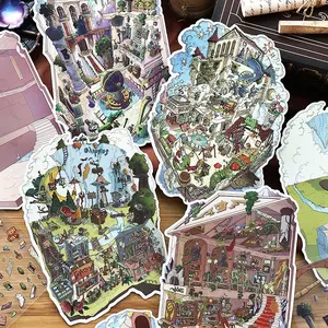 4 Packs My Small House Series 14 Pet + Card 2.5D Decoration Stickers, DIY Entertainment for Relaxation, Perfect for Scrapbooking