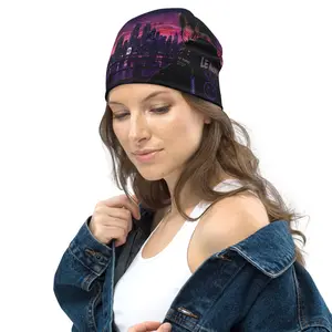 Le NaMo Violet Empire Rising All-Over Print Beanie