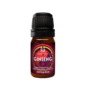 SZ Essentials - Ginseng Essential Oil - 100% Pure and Undiluted - Extracted via steam distillation from Korean Red Panax Ginseng - Rich & Fresh Scent with Earthy Overtones - Therapeutic Grade & Vegan - 0.17oz (5ml) Aromatherapy
