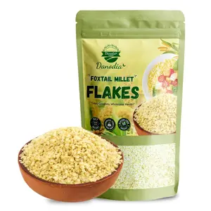 Danodia Foods Organic Foxtail Millet Flakes (450g/17oz) | Roasted & Ready-to-Eat | Wholesome Breakfast Cereal | Ideal for Porridge, Puddings, Desserts & Smoothie Bowls | Gluten-Free & Nutritious | High Fiber & Vegan Protein